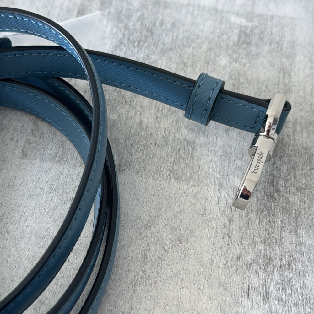 Kate Spade Clip On Blue Saffiano Leather Replacement Should Xbody Strap 57" long - Picture 6 of 8